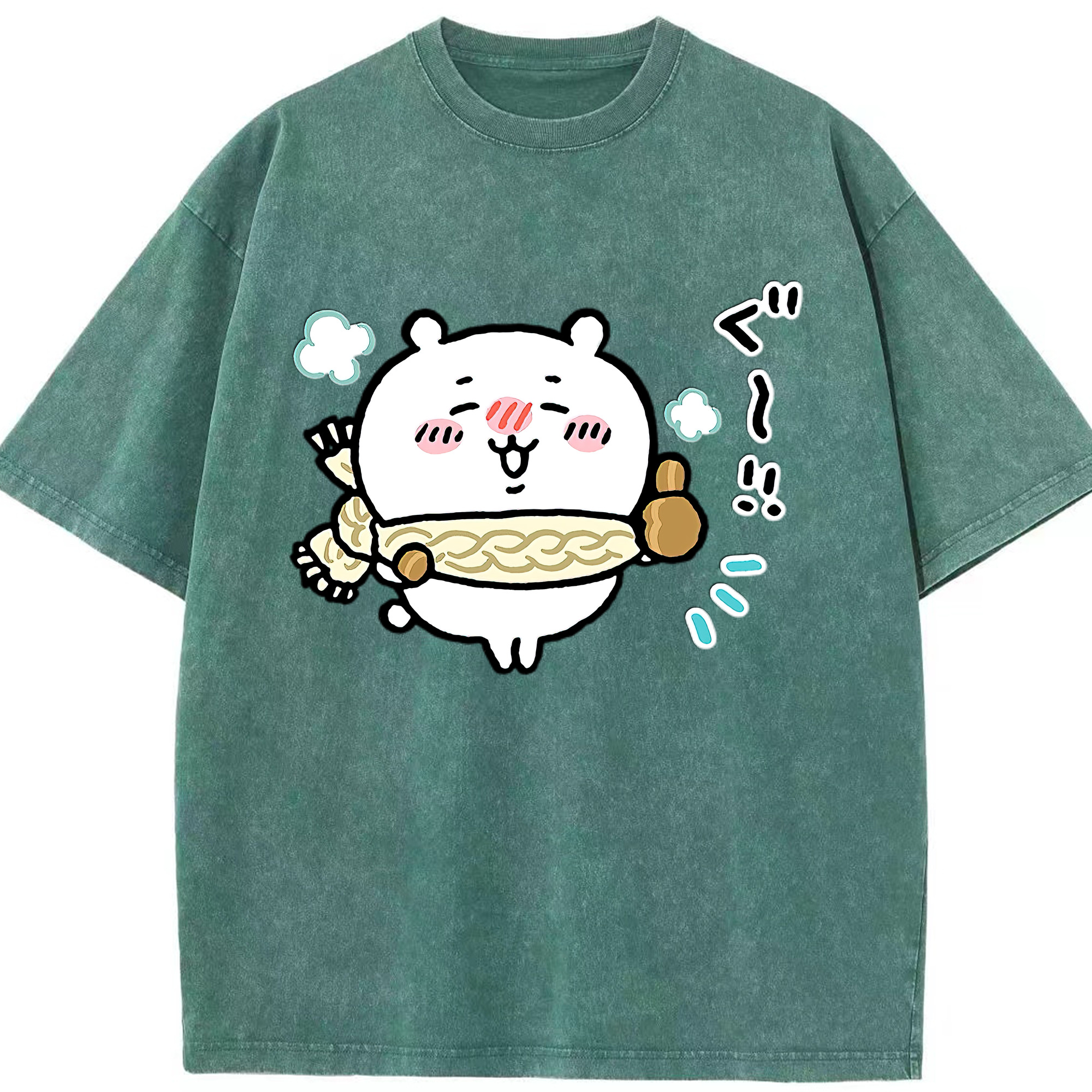 （画像用） ちいかわ ちいかわ Chii-kawa chiikawa 綿100% ヴィンテージ風 半袖Tシャツ（フロントプリント）